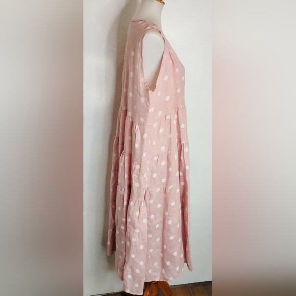 LA FILLE DU COUTURIER POLKA LINEN DRESS - Picture 4 of 10